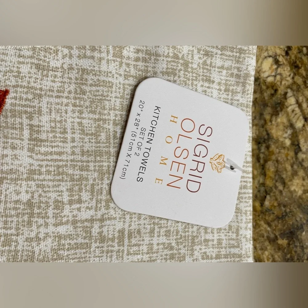SIGRID OLSEN FOX FALL KITCHEN TOWEL BUNDLE - (2) Sets of 2 Brand new